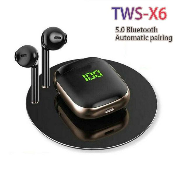 

new x6 tws wireless bluetooth portable bluetooth speaker surround stereo touch control tws automatic pairing when opening the lid pk i12 i9s