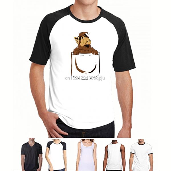 

мода прохладный мужчины футболки женщина смешные тенниска alf карманного customized печатных t-shirt