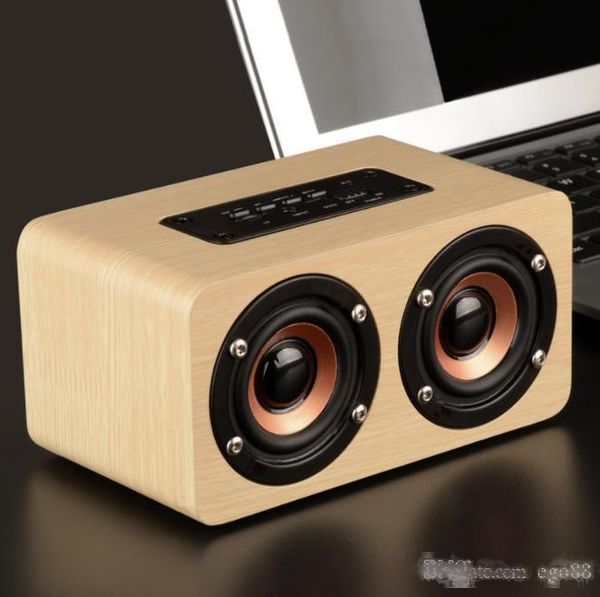 

w5 wooden bluetooth speaker 10w 1500mah battery strong bass subwoofers mp3 player aux audio tf card usb play handswood speakers