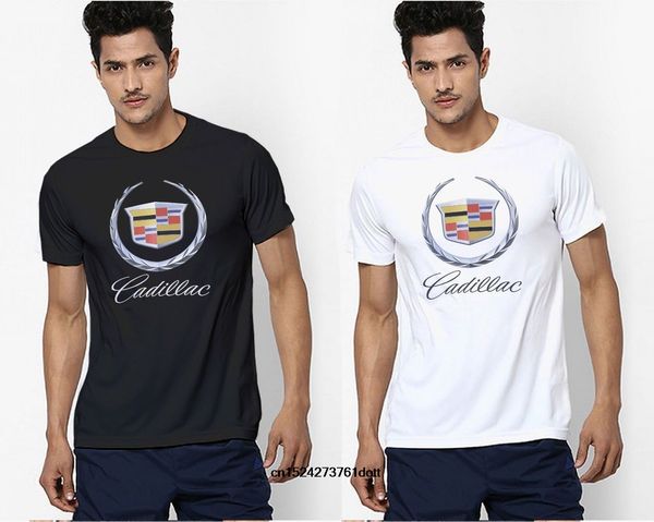

funny men t shirt white t-shirt tshirts black tee cadillac logo popular new black_white mens t shirt