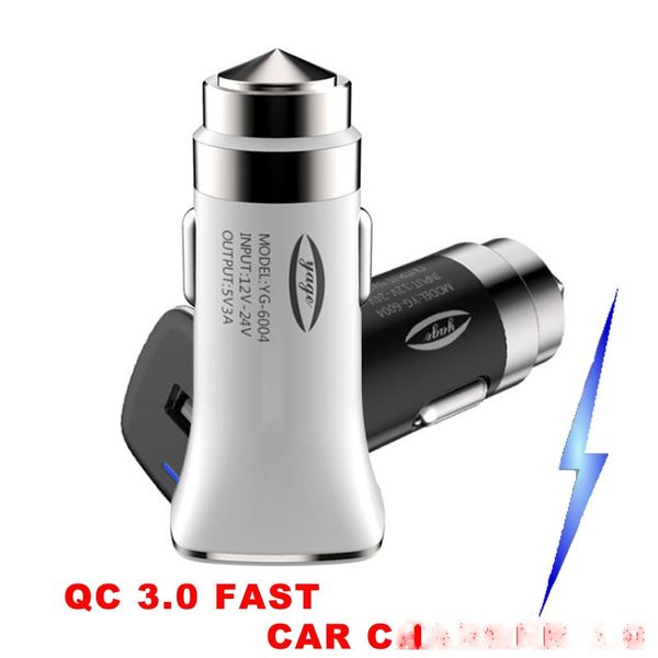 

new for samsung quick fast car usb charger s6 s7 qualcomm qc3.0 5v 9v 12v 3.1a note