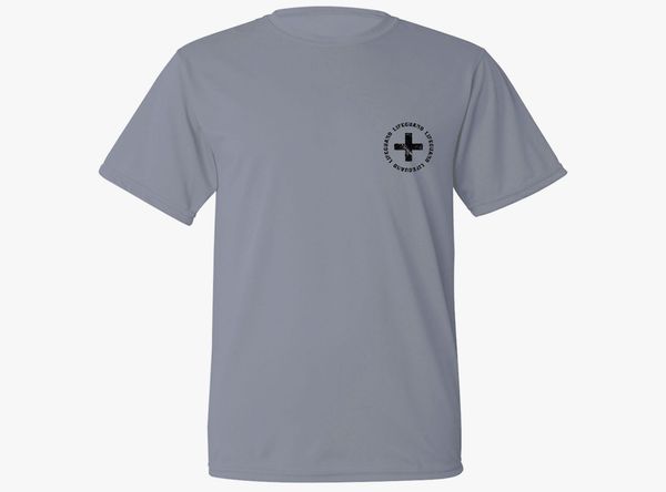 

2019 lifeguard distressed print sweat proof fabric gray new t-shirt