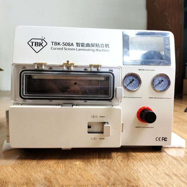 

intelligent curved screen laminating and defoaming integrated machine flat large size oca vacuum laminating machine tbk-508a