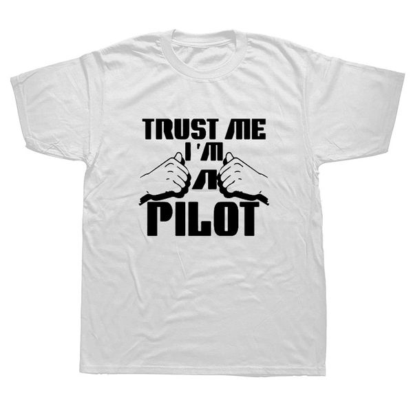 

summer men short sleeve t-shirt trust me i'm a pilot airplane design man cotton 3d t shirt clothes