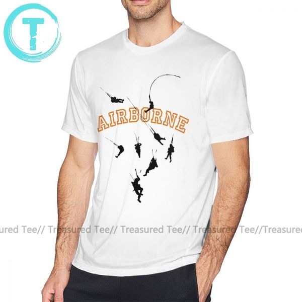 

бортовые футболка airborne футболка бич printed tee shirt плюс размер мужчины fun 100 процентов хлопка с коротким рукавом футболки