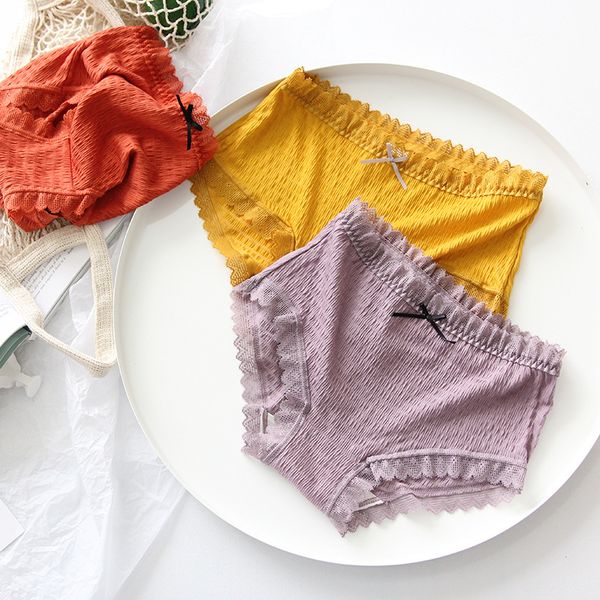 

women's panties yellow modal underwear women lace, Black;pink
