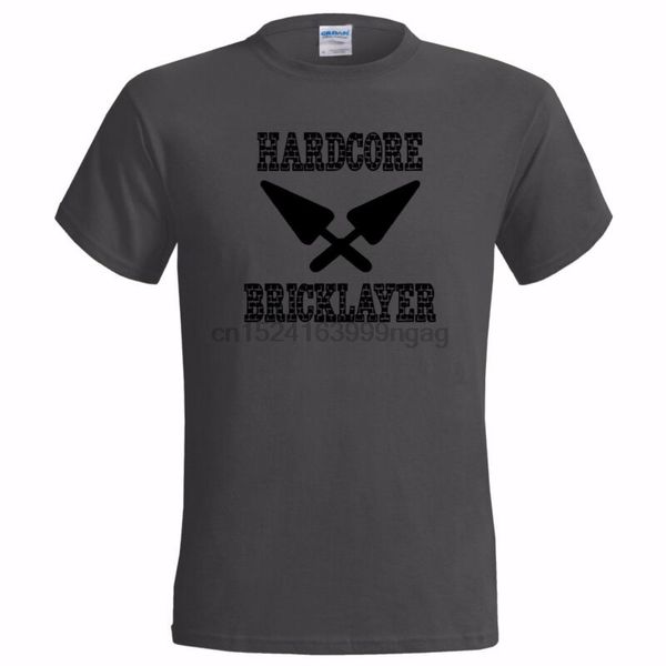 

hardcore bricklayer mens t shirt brickie fathers day present dad builder