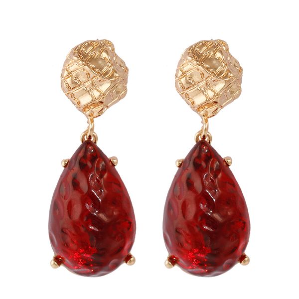 

aensoa 2020 new vintage big crystal water drop earrings for women long large gem retro statement earrings party jewelry 3 colors, Silver