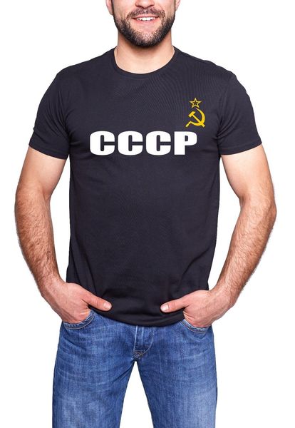 

2019 прохладный cccp россии советский союз ссср 100% хлопок t-shirt tee