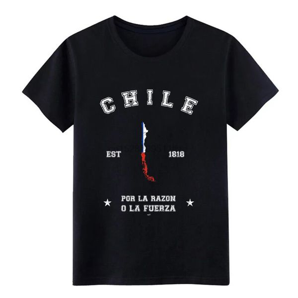

chile chile vintage map with date of founding t shirt customized 100% cotton size s-3xl novelty gift building formal shirt