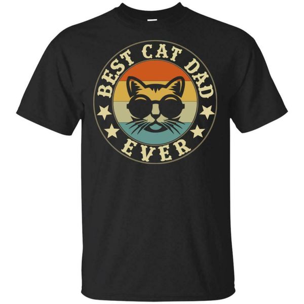 

cat t - shirt vintage cat dad ever black t - shirt size s - 6xl casual tee shirt