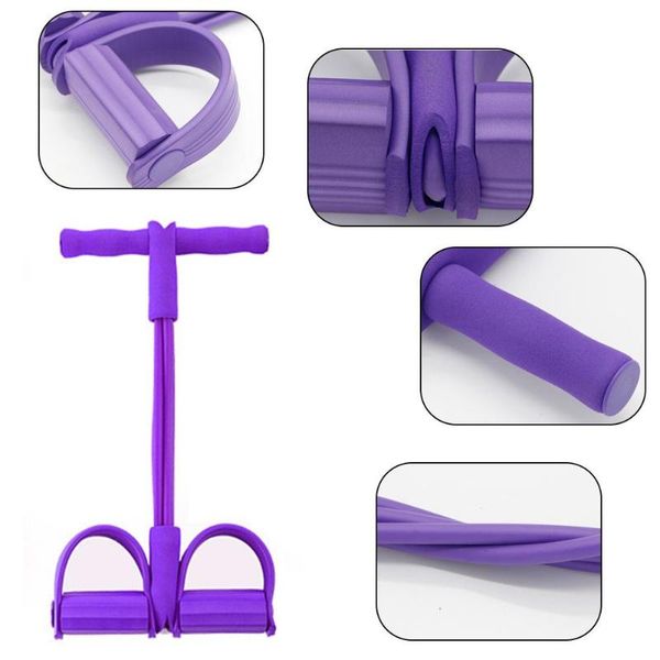 

resistance bands indoor fitness exercise equipment elastic sit up pull rope workout sport foot pedal ankle puller dropship