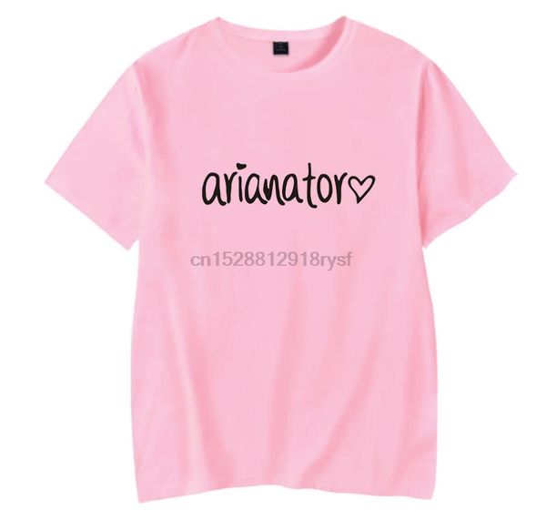 

pink t-shirt ariana grande arianator womens girls kawaii fashion tee shirts 2019