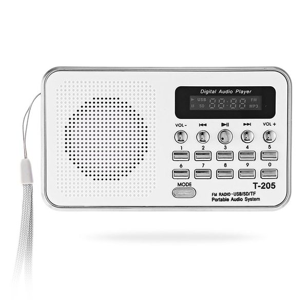 

portable mini fm radio speaker hifi card digital stereo multimedia mp3 music player loudspeaker camping hiki sport t- 205 ba