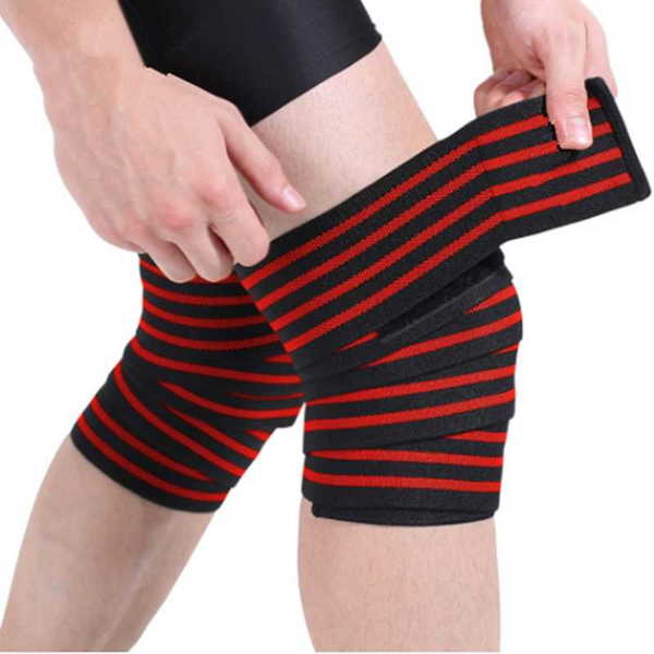 

elbow & knee pads chaoba 1pcs 180*8cm fitness weightlifting leg compression straps wraps elastic bandages poverlifting squats training, Black;gray