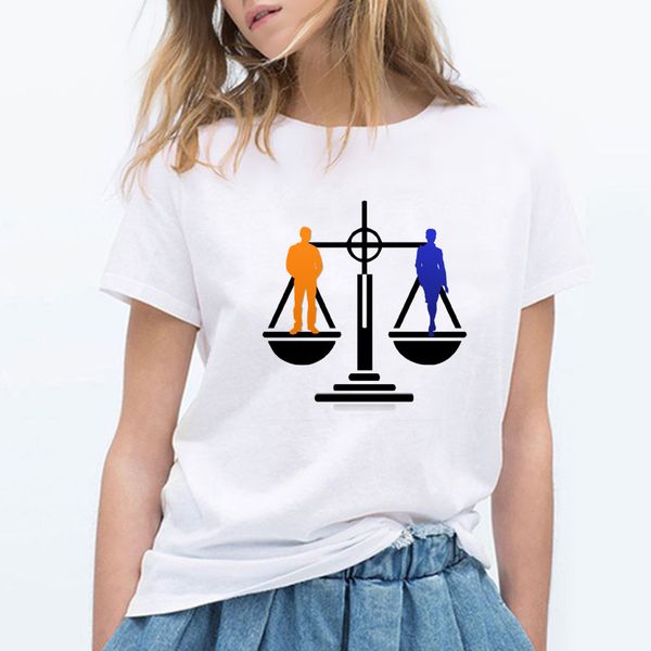 

feminism t-shirt hipster women the new gents slim gender equality weigh woman printed round neck tees girl cute tee