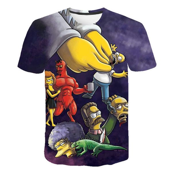 

new simpson men 3d anime o-neckmens cool male clothing 3d print shirts comics humor harajuku men clothing