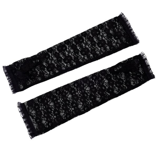 

five fingers gloves sodial(r) women' arm warmer elbow length lace, Blue;gray