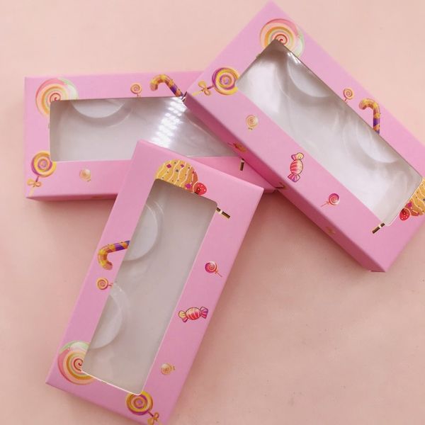 

20pics/lot lollipop lashes box empty lashes box with trays custom logo sweet selling packing8316880