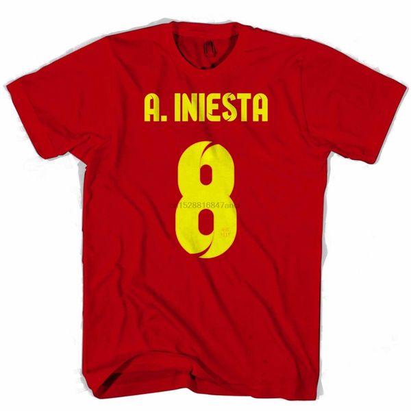 

andres iniesta mans t-shirt football cool casual pride t shirt men new fashion tshirt ajax