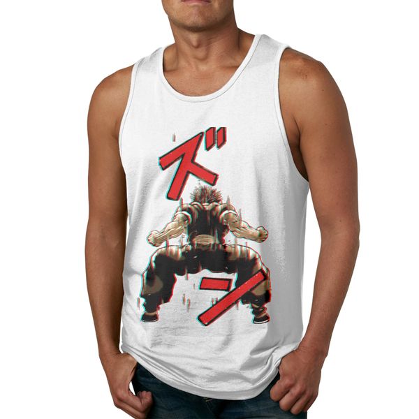 

fashion streetwear 100% cottonbaki yujiro hanma power sleeveless tank streetwear round neck sleeveless vest