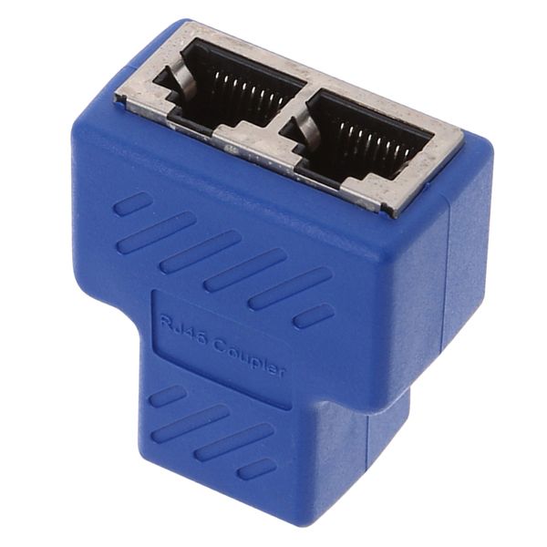 

rj45 y adapter splitter network cat5 cat6 3-way connector lan cable blue