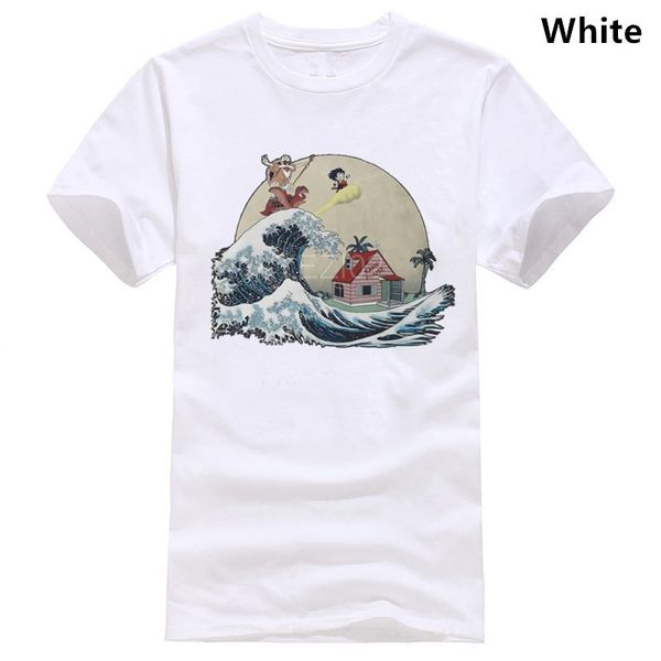 

goku and master roshi ride the wave men women t-shirt 938