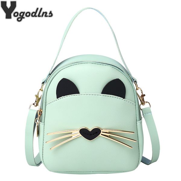 

женщины кожа pu bagpack для девушки мини девушки школа сумки студент плечо crossbody пакет женщина cat сумки кошелек