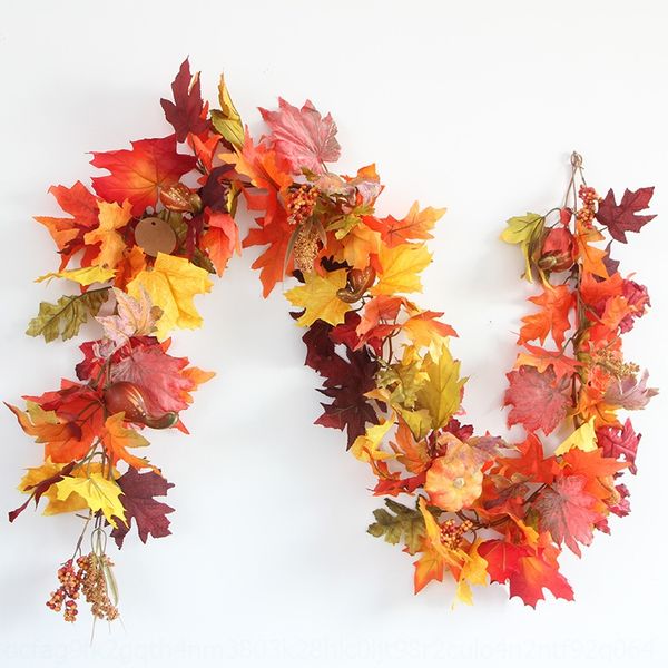 

harvest festival maple leaf pumpkin door hanging autumn sorghum pumpkin rattan customized thanksgiving doorplate rattan wreath p6sfy