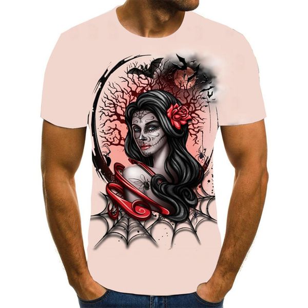 

new for 2020 clothing skull print t-shirt t-shirt breathable 3d print shirts aesthetic aesthetic graphic men clothing