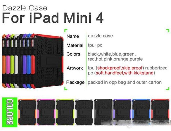 

for ipad mini 2/3/4 with kickstand hybrid defender case shell heavy duty cover