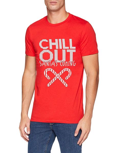 

british christmas jumpers men's chill out xmas t-shirt