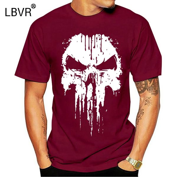 

dirty ray art martial punisher the skull screen no mercy t-shirt casual tee shirt