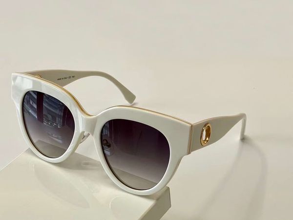 

0360 gold white sunglasses blue gradient lens gafas de sol sonnenbrille women fashion sunglasses new with box, White;black