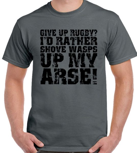 

give up rugby lustiges t-shirt liga england wales scland n ireland