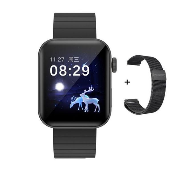 

p40 smart watch women men 1.65 inch full touch screen mtk2502c heart rate monitor bluetooth call push message smartwatch