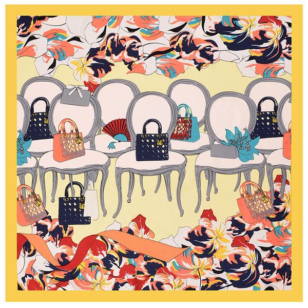 

scarves classic european and american style summer women's fashion scarf horse pattern printing 60cmx60cm small squares, Blue;gray