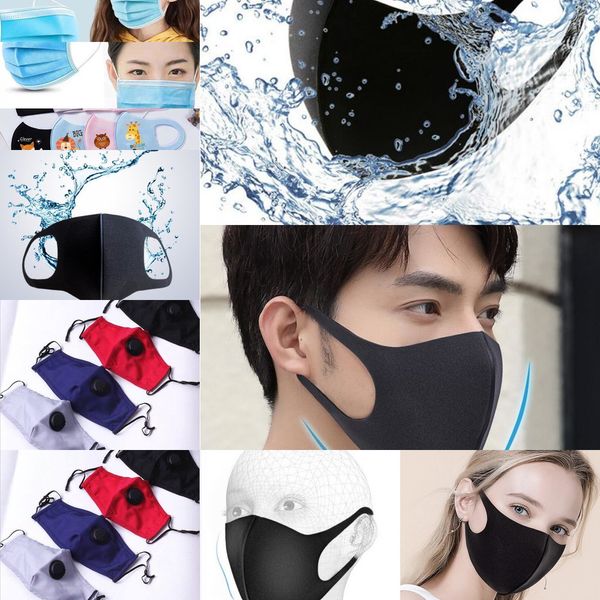 

breathing with polyurethane mask face porous valve anti-dust smoke pollution washable reus oc2v