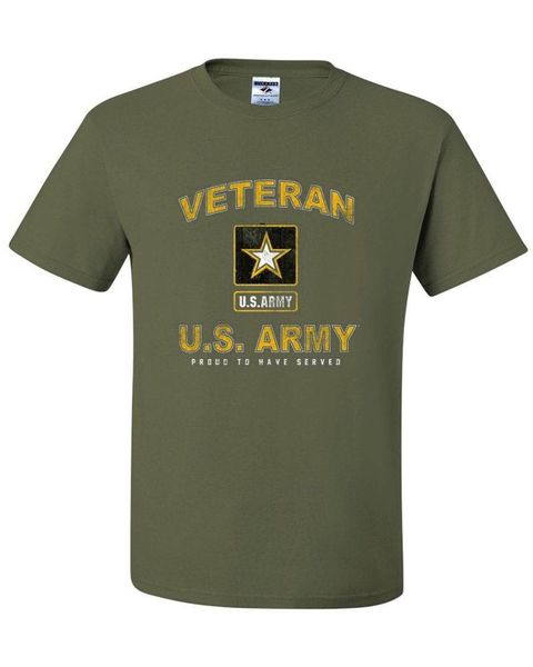 

united states army veteran proud to have served military green tee new 100% cotton summer mens summer funny print t shirts