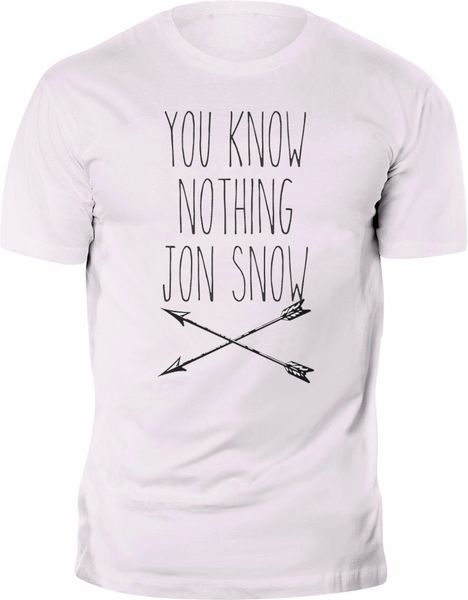 

2019 fashion 100% cotton new t-shirt funny you know nothing jon snow tee 100% cotton tee shirt