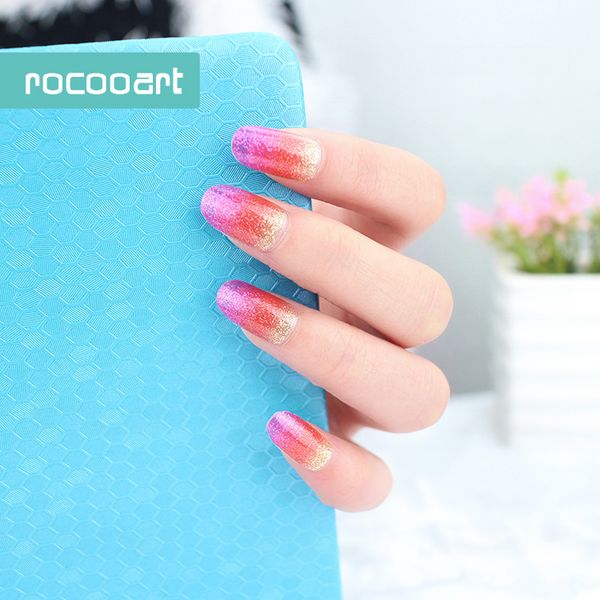 

stickers & decals 1 sheet glitter powder gradient color nail wraps full cover polish sticker diy self-adhesive art decoration., Black