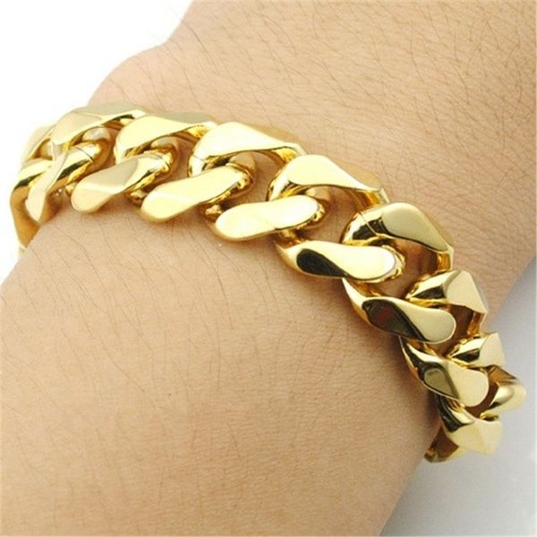 

new fashion men's stainless steel 6mm/8mm/10mm/12mm thicken chain bracelet, Black