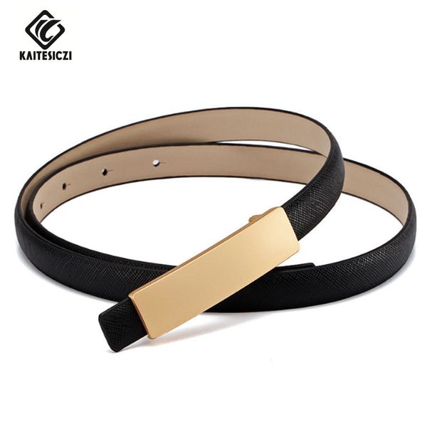 

belts [kaitesiczi] brand 2021 women's thin belt decoration jeans fashion leisure wild leather minimalist, Black;brown