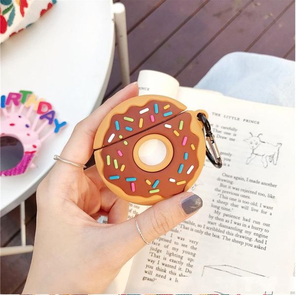 

new cute donut silicone cover for airpods pro kawaii wireless bluetooth earphone case protective cover accessories for airpods