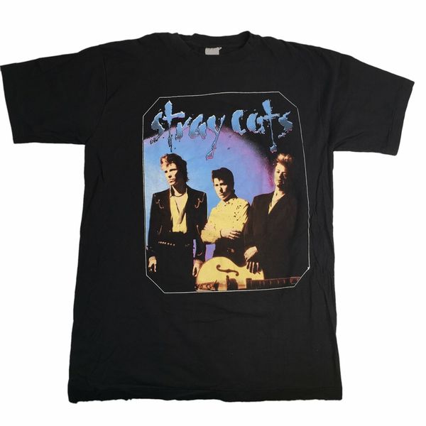 

vintage stray cats "blood drive" t-shirt 1992 brian setzer orchestra