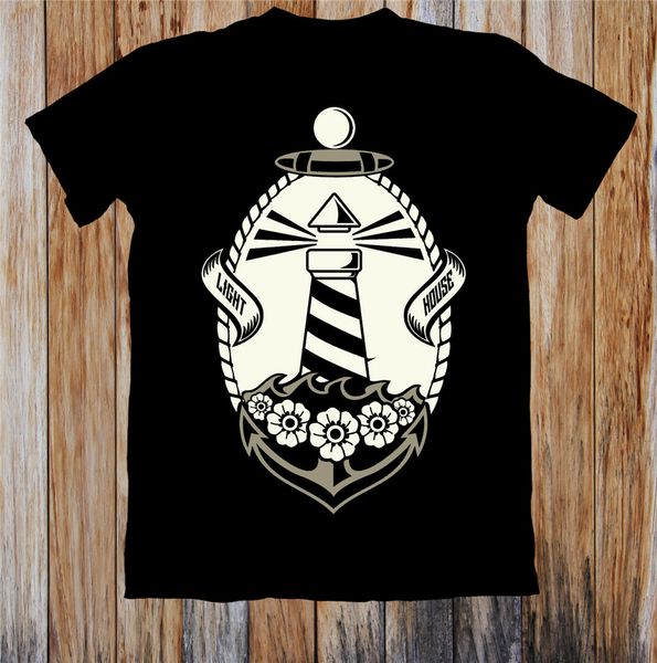 

lighthouse мужской футболки прохладный верхняя майка новая diy для мужчин женщин