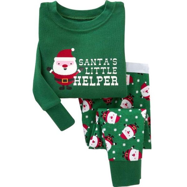 

new cotton pajamas christmas children baby boys and girls clothes pajamas children sleepwear clothes set sets, Blue;red