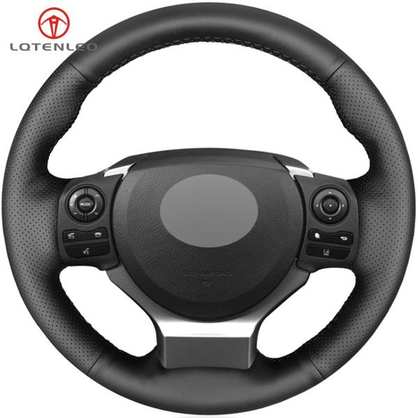 

lqtenleo black genuine leather car steering wheel cover for ct200 is200t is250 is300 is350 nx200 nx200t nx300 rc200 rc200t