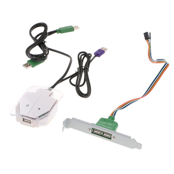 

настольный компьютер корпус блока питания вкл / выкл кнопка сброса переключателя двойной usb портов