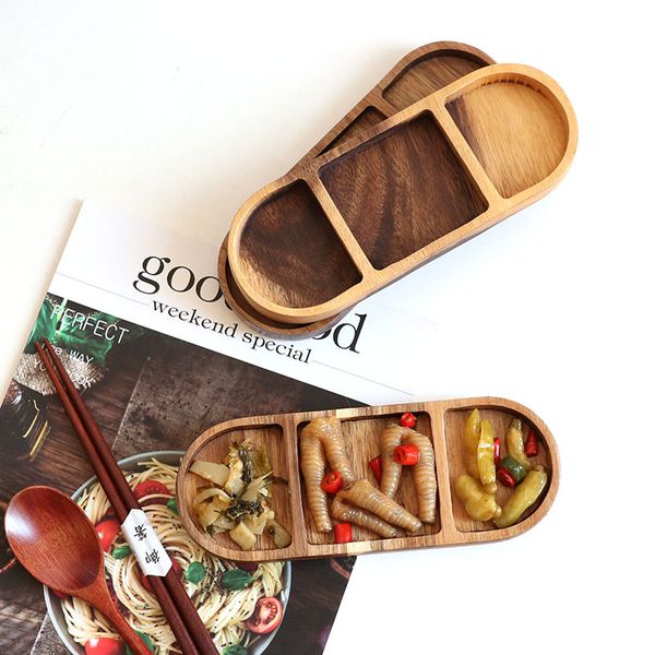 

creative wooden seasoning sauce dipping dish home oval sauce vinegar dish snack dish tableware